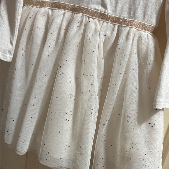 Cat & Jack White Dress with Brown Antlers and Red Heart - Picture 7 of 8